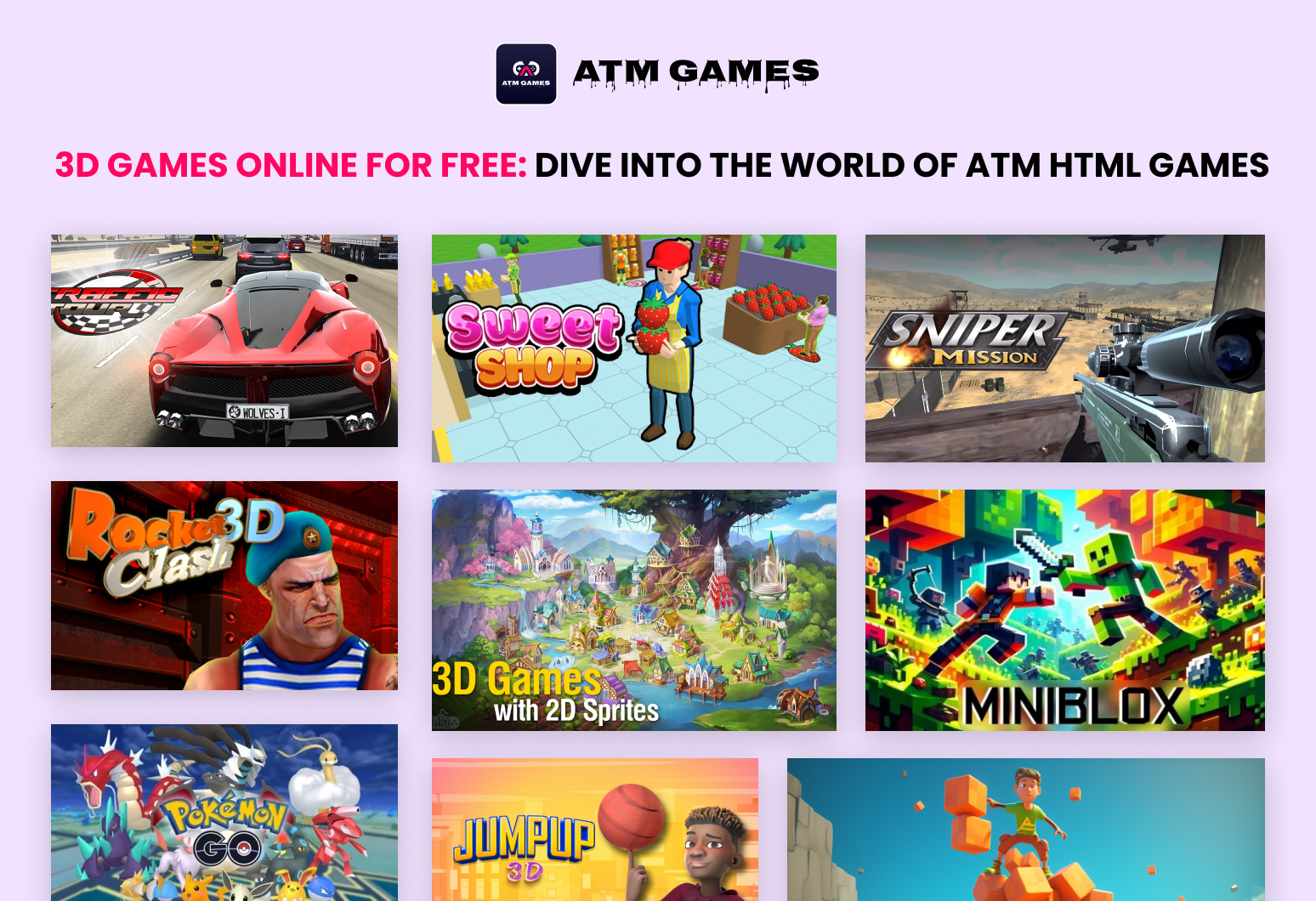 3D Games Online For Free: Dive Into the World of ATM HTML Games